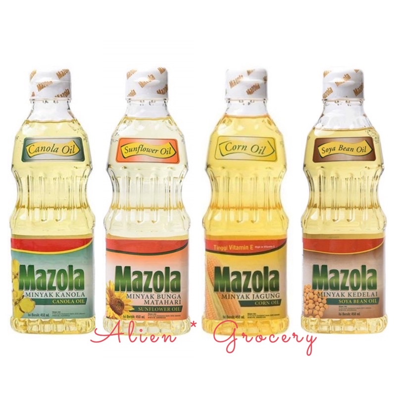 Mazola Oil Canola Corn Soy Bean Sunflower Minyak Jagung Kacang Kedelai Biji Bunga Matahari 450ml