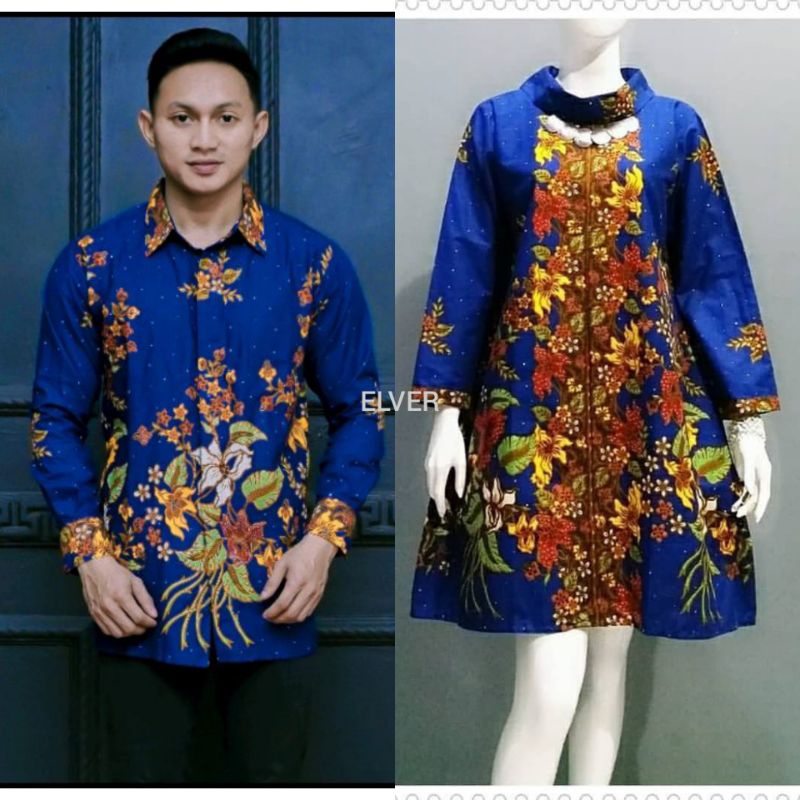 COUPLE BATIK MODERN TUNIK KEMEJA EMALL KELIR UNGGUL JAYA