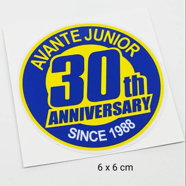 Sticker Logo 30th Anniversary Avante Junior Tamiya Mini 4wd