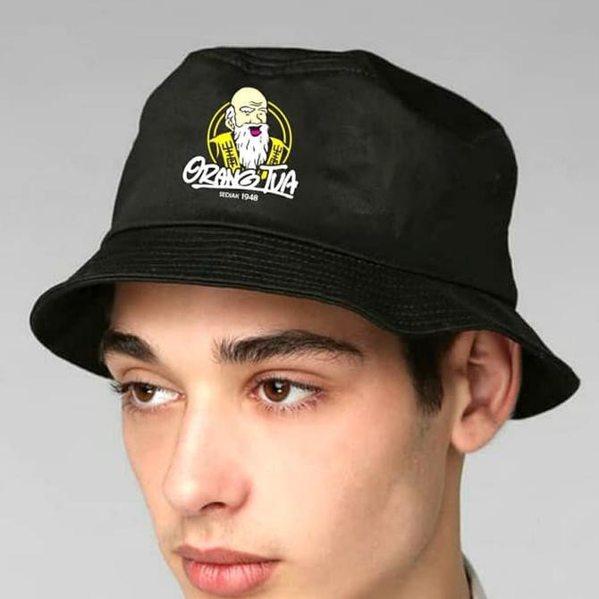Topi BUCKET HAT polos custom BOTAK ORANG TUA SEJAK 1948 iNDONESiA AMER Pria Wanita Unisex MFS Design