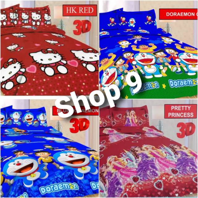 SPREI BONITA LADY ROSE MURAH KARAKTER TAYO DORAEMON HK TEDDYBEAR JUVENTUS DLL 120X200