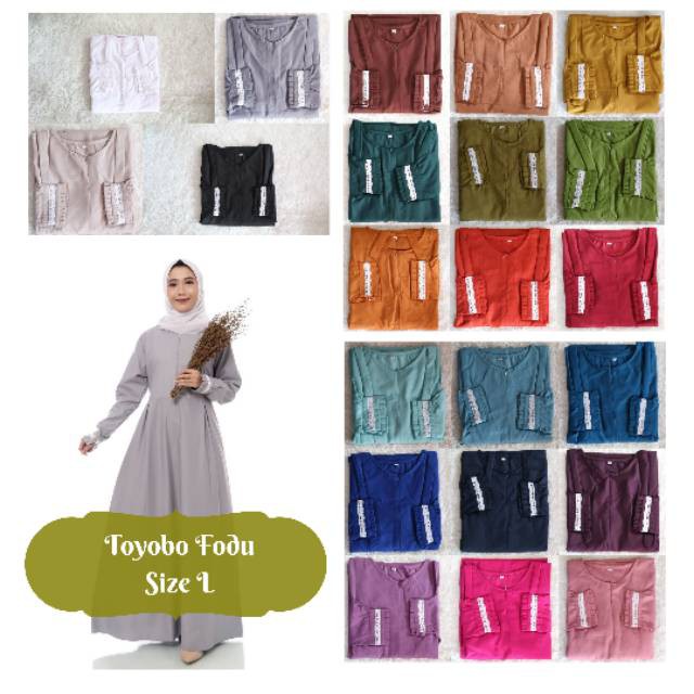 gamis toyobo fodu/gamis fashion kekinian/gamis fashion termurah