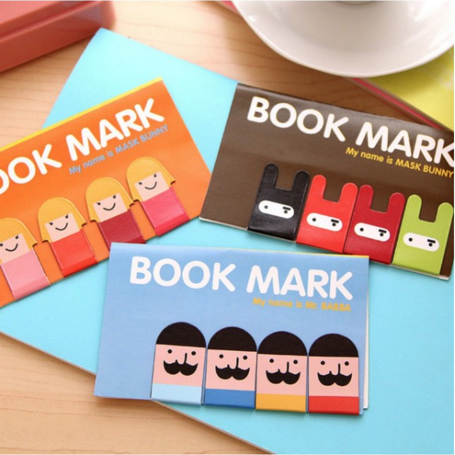 

Mr Baba Bookmark Pembatas Buku Unik Lucu Set 4 Pcs