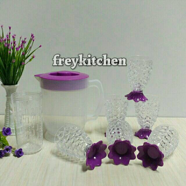Teko Set + Gelas Nanas isi 6pcs
