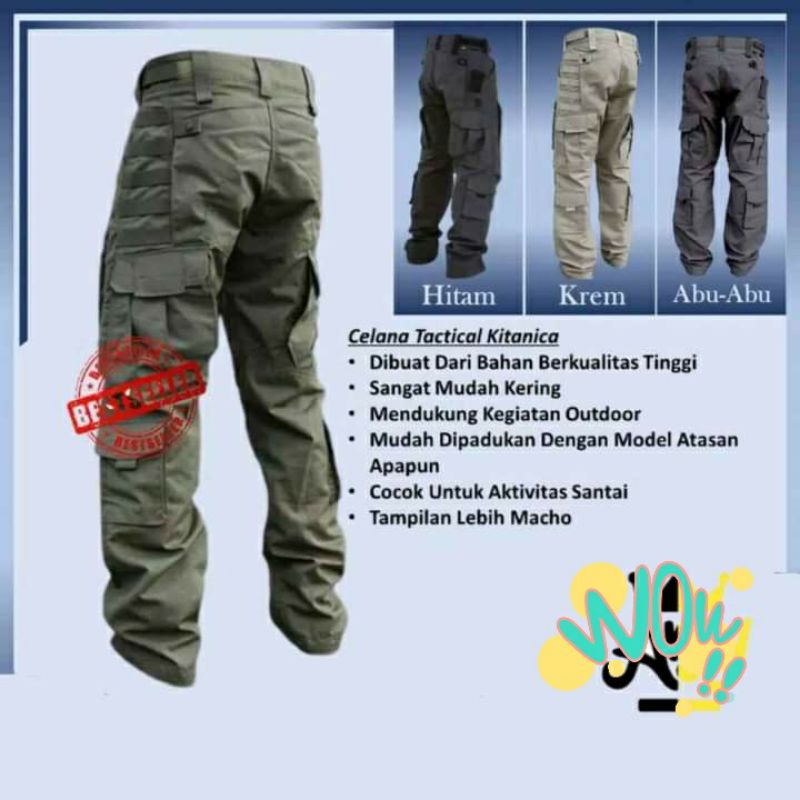 (COD)CELANA PANJANG TACTICAL KITANICA CARGO OUTDOR PREMIUM