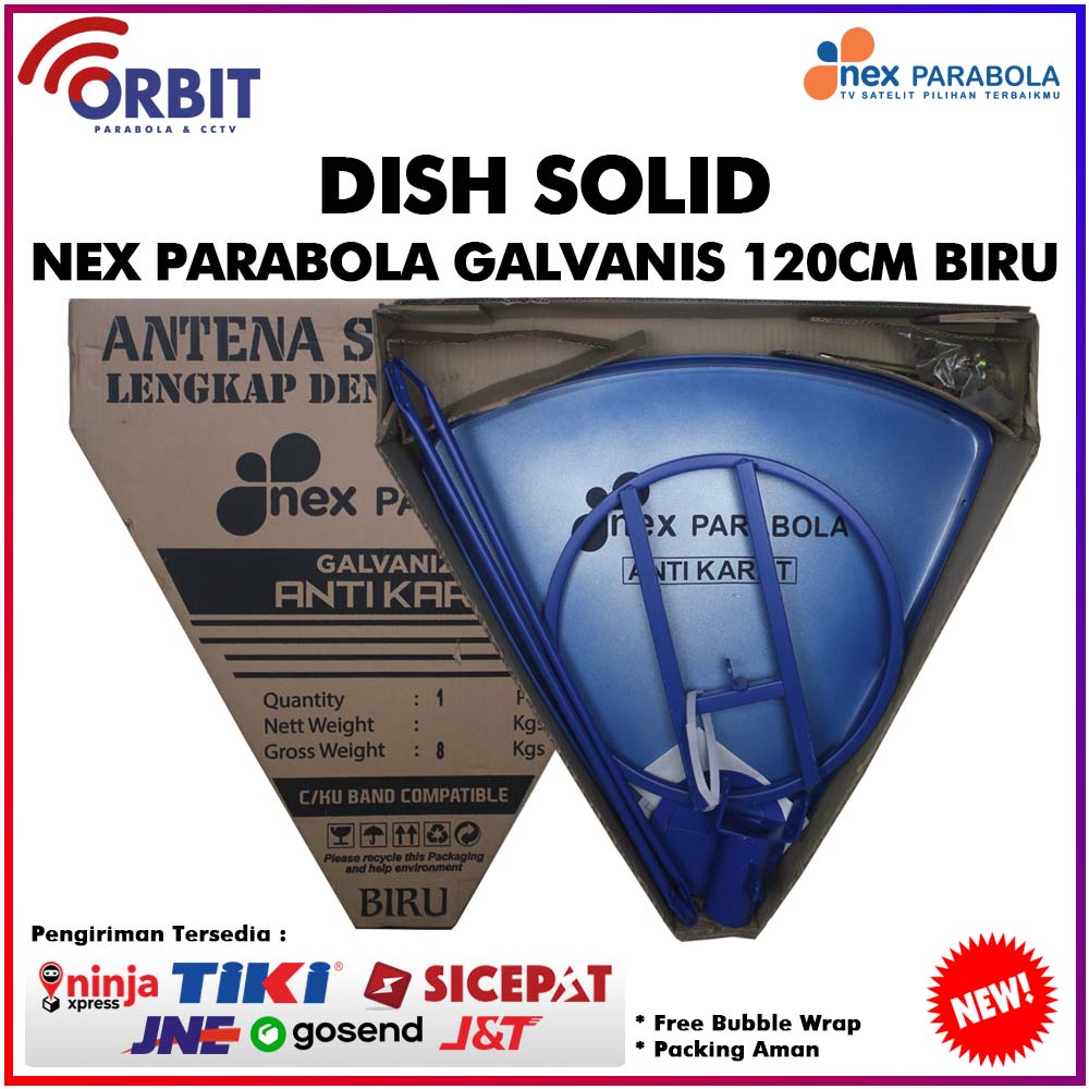 DISH SOLID NEX PARABOLA GALVANIS 120CM BIRU