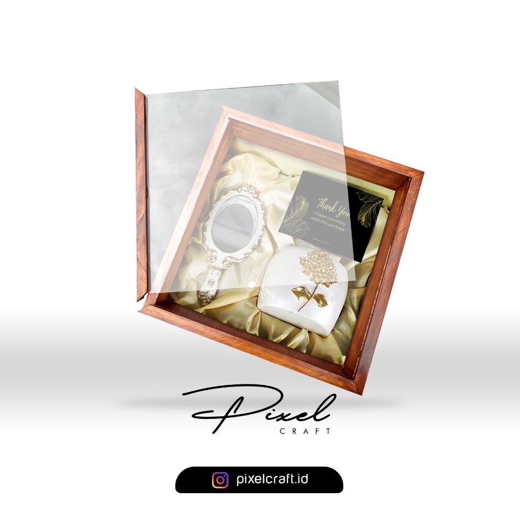 Kotak Kayu Sliding / Wood Box Custom Acrylic / Akrilik