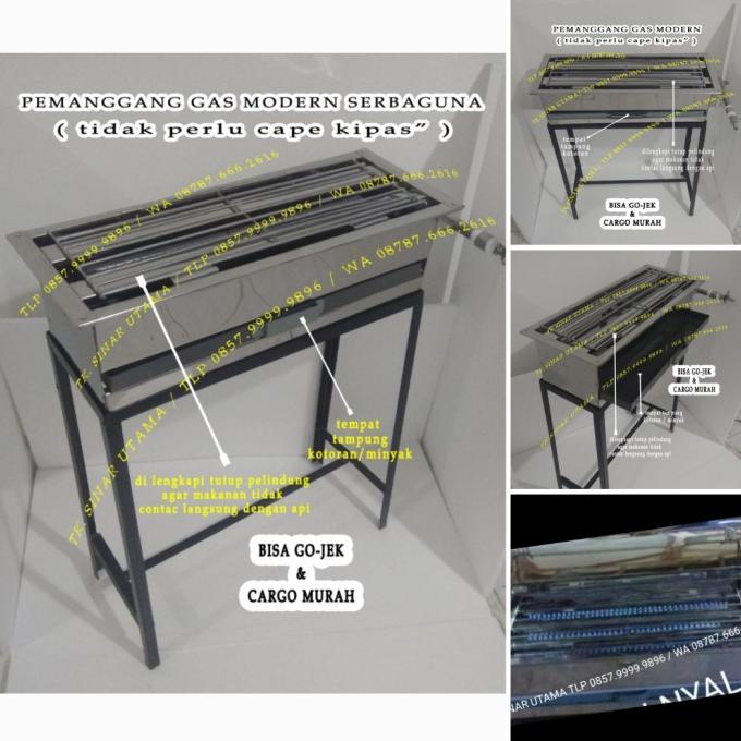 Panggangan Gas + Meja (Sosis Bakar,Ikan,Ayam,Sate) Kompor Panggang - Tidak Pake Meja