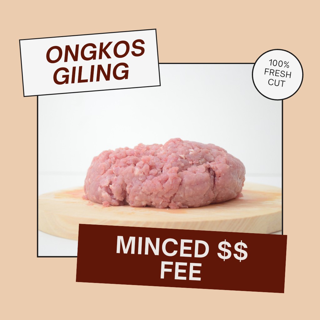 

Ongkos giling per KG / Daging Cincang / Daging Giling / Daging Cacah / Minced Pork