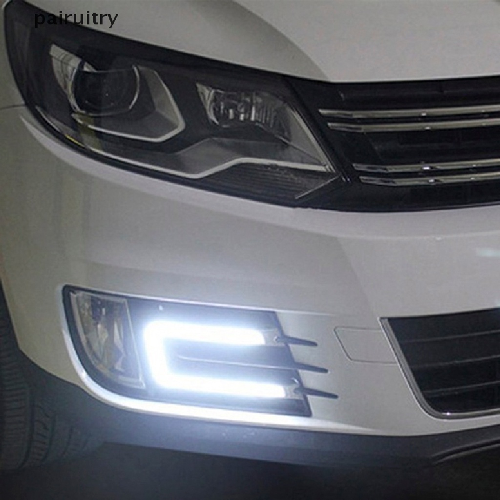 Prt 1PC Lampu LED COB Bentuk U 12V Untuk DRL / Fog Lamp Mobil