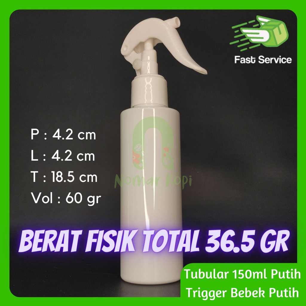 BOTOL 250ML PUTIH CANTIK TRIGGER BEBEK NECK 24 PET TEBAL SANITIZER DISINFEKTAN