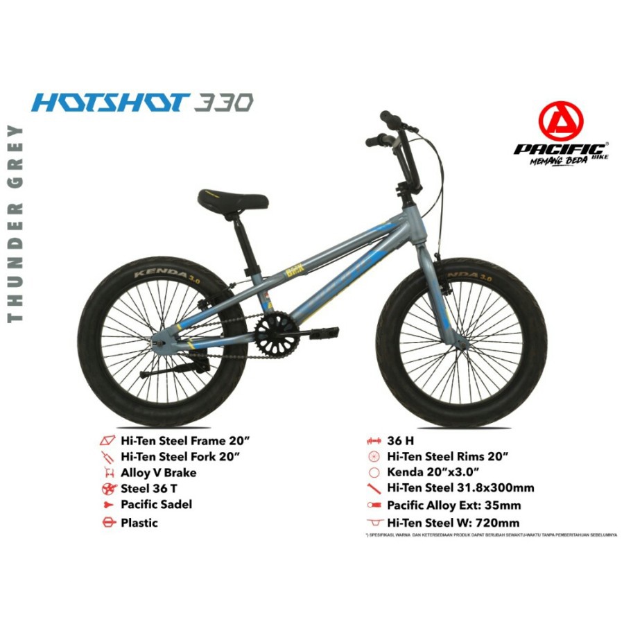 Sepeda Anak Remaja Pacific HOTSHOT RX 330 20 Inch Garansi SNI-3