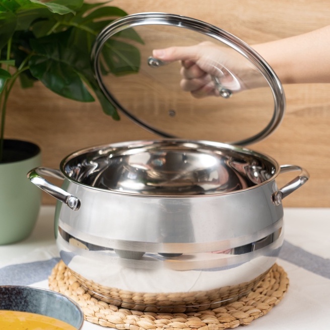 PANCI CASSEROLE  BELLY DOME STAINLESS PRIMABOGA