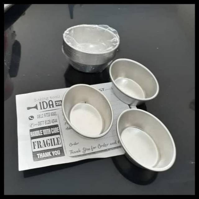 Cetakan bolu bika ambon/loyang oval mini 12 pcs