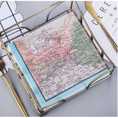 Decoupage Napkin - Tissue Decoupage 2Ply CT - Maps