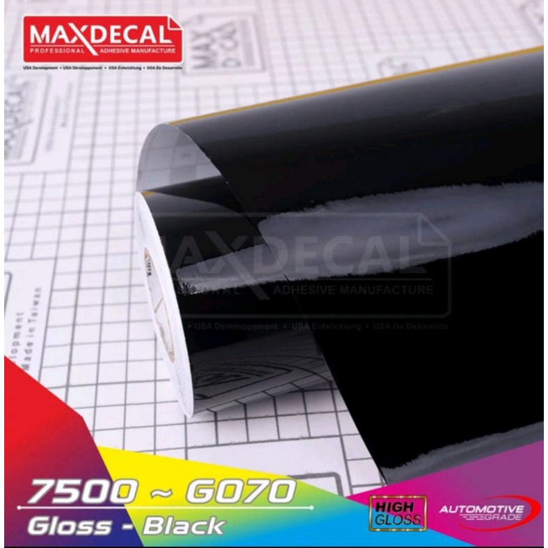 scotlet maxdecal black / hitam glossy dan matt doff