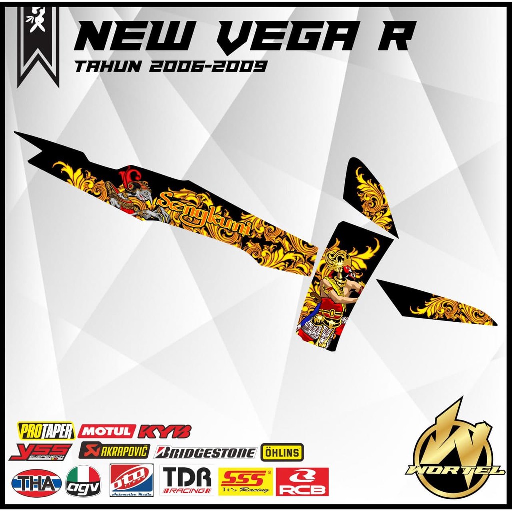 Striping Vega R New-Stiker Lis Decal Motor New Vega R Wayang