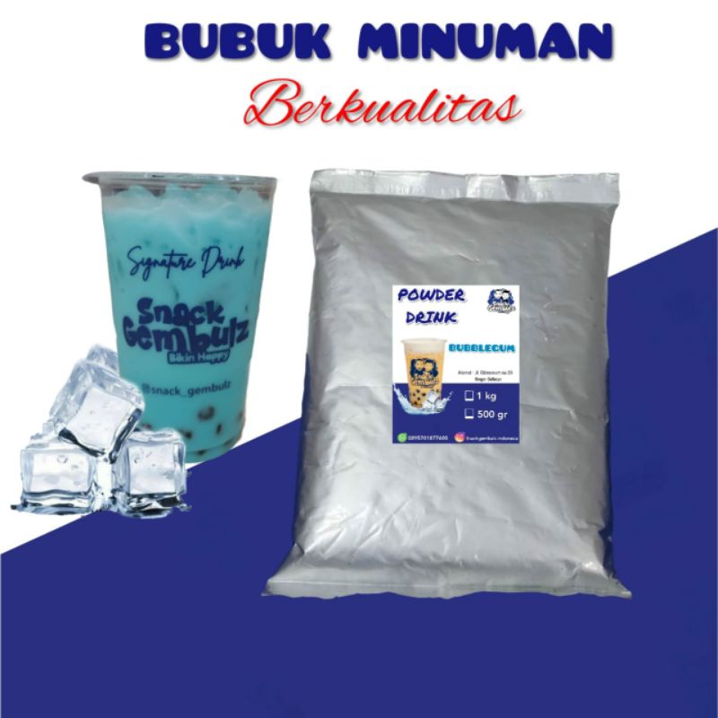 

Bubblegum/1000gram/500gram/Serbuk/Powder/Bubuk Minuman Rasa Kekinian