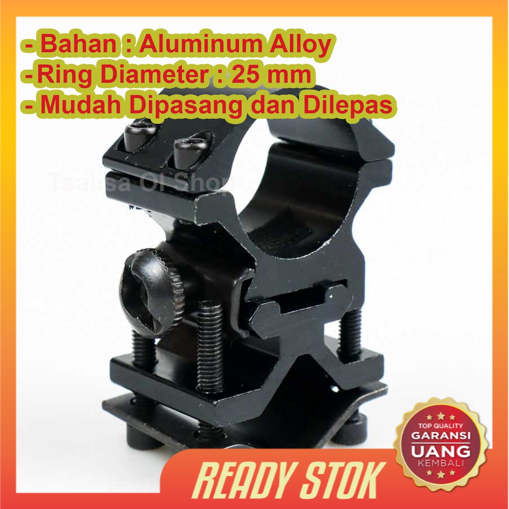 Lediland  Senter Universal Metal Rail Clip Gun Mount - LH99