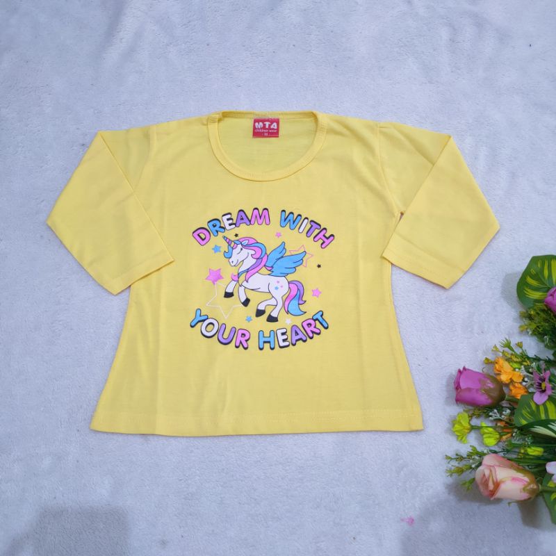 Atasan Anak 1 2 3 4 Tahun cewek perempuan kaos lengan panjang terbaru Fatonah shop (kaos ChildenWear)