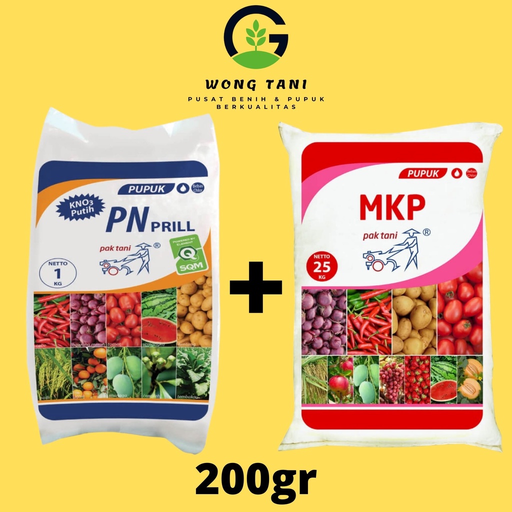 Pupuk Perangsang Bunga KNO3 Putih + MKP Pak Tani Kemasan Ekonomis Repack