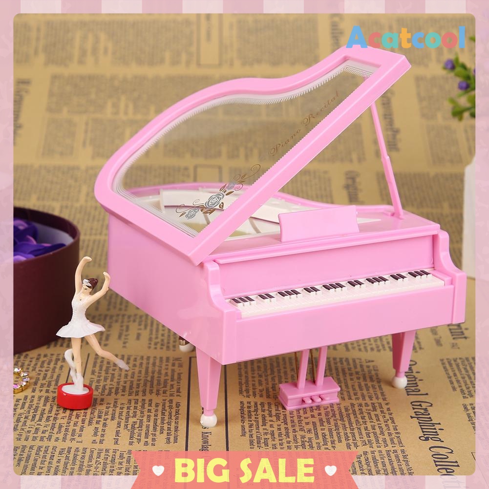 Romantic Piano Model Dancing Ballerina Music Box Clockwork Musical Boxes