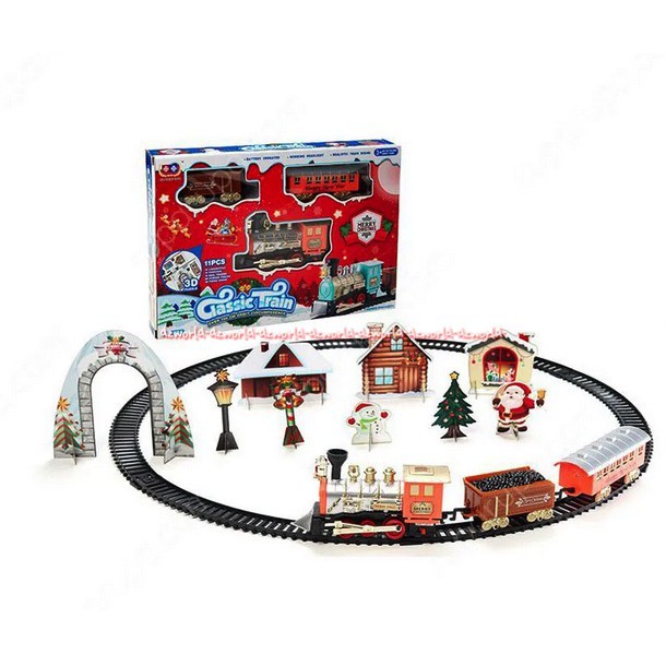 Noelle Christmas Classic Train 190cm Kereta Api Klasik Natal Sinterklass dengan Puzzle