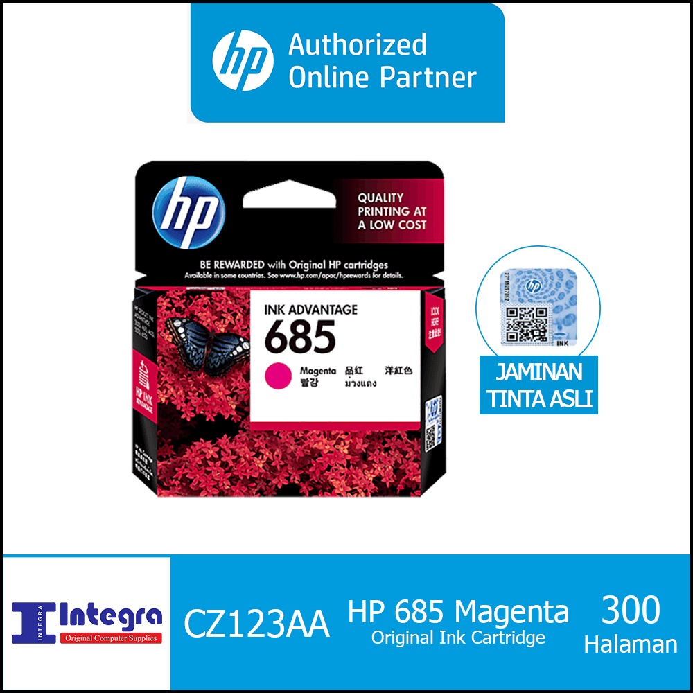 Tinta HP 685 Magenta Original Cartridge - CZ123AA