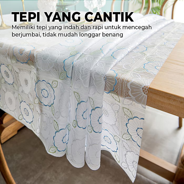 D37 - Taplak Meteran Multifungsi, Taplak Meja Tamu, Taplak meja Makan, Taplak PVC tahan air dan miny