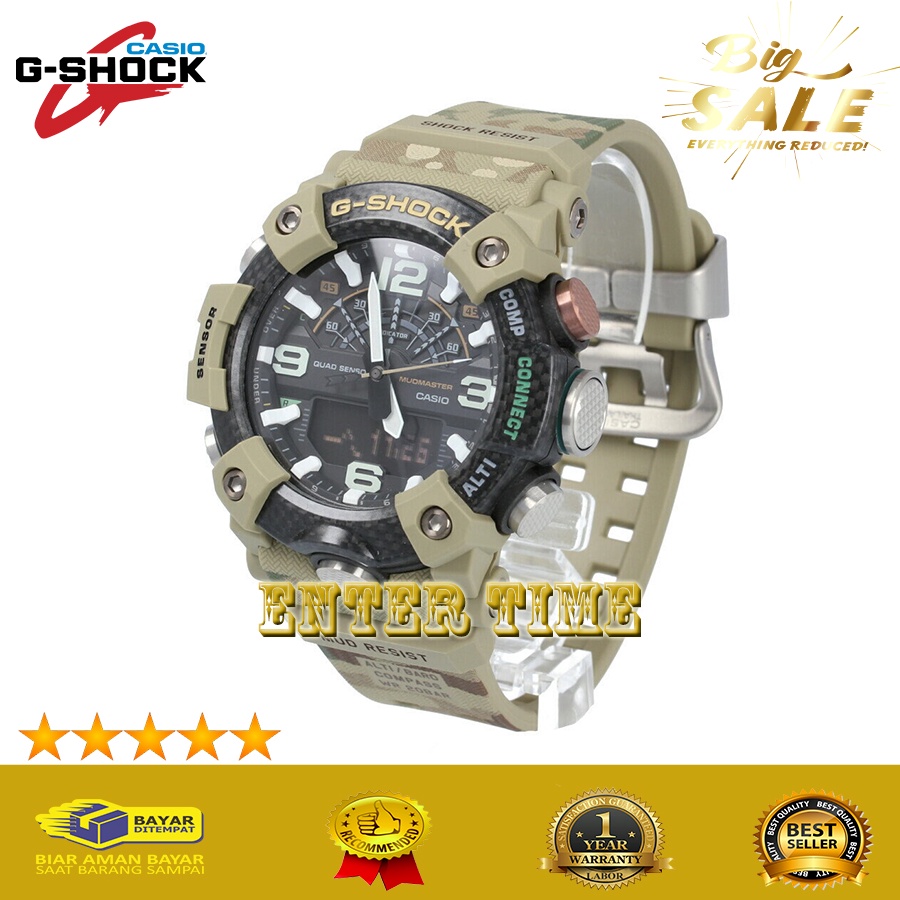 DISKON  JAM TANGAN PRIA KEREN CASIO G SHOCKK TYPE GG B100BA 1A RUBBER STRAP JAM TANGAN FASHION PRIA 
