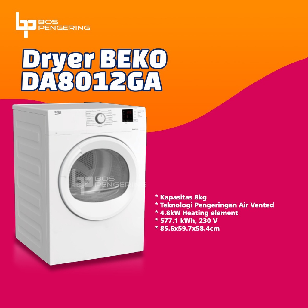 Mesin Pengering Laundry Merk Beko 8 Kg Dryer Gas Beko