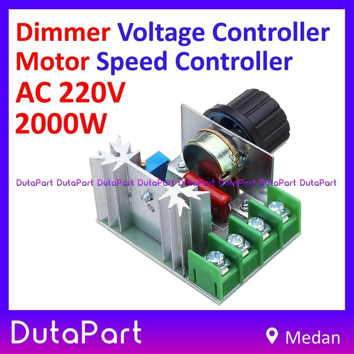 Dimmer SCR 2000W Voltage Motor Speed Kecepatan Controller Regulator