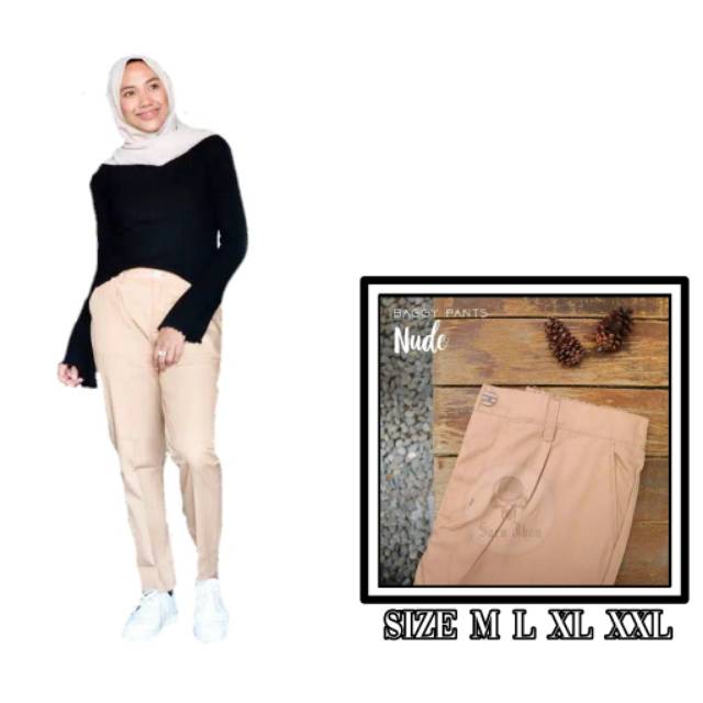 ♤zdw-352 Promo !!! BAGGY PANTS Latte beige nude maroon  ivory Dusty  pink white moss Tamolivia B7T7