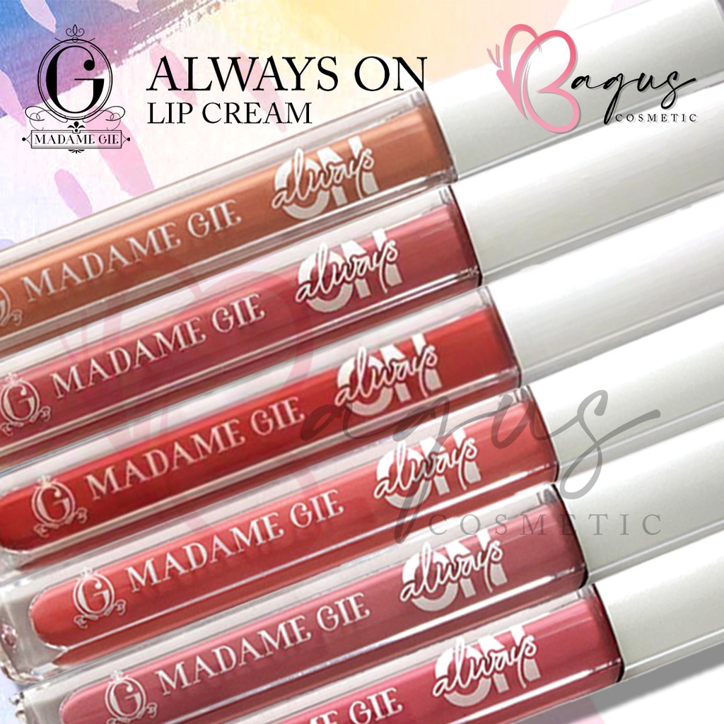 ⭐BAGUS⭐ MADAME GIE ALWAYS ON | Lip Cream / Liquide Packaging Baru (4GR)