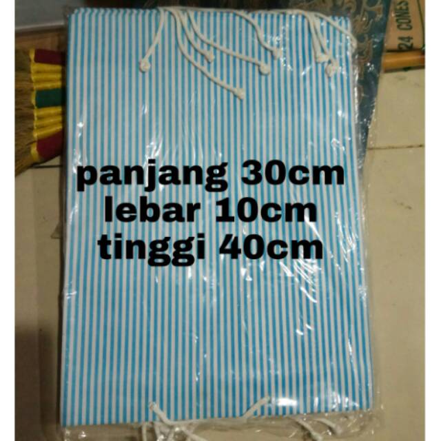 

Paperbag paper bag warna garis XL