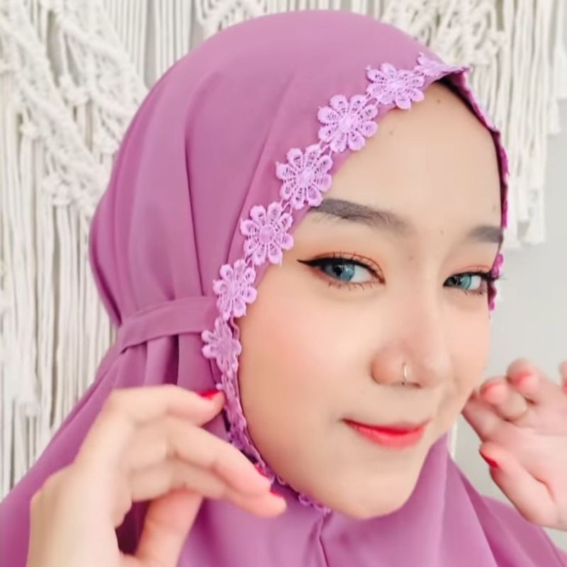BERGO MELATI / bergo maryam renda melati/diamond besAr