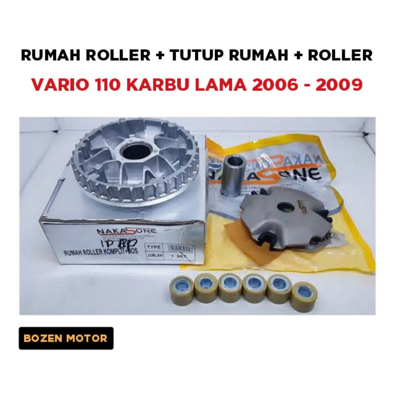 Rumah Roller + Tutup + Loler Vario 110 Karbu Lama 2006 2007 2008 2009 / 1 Set Pully Loler Pulley CW