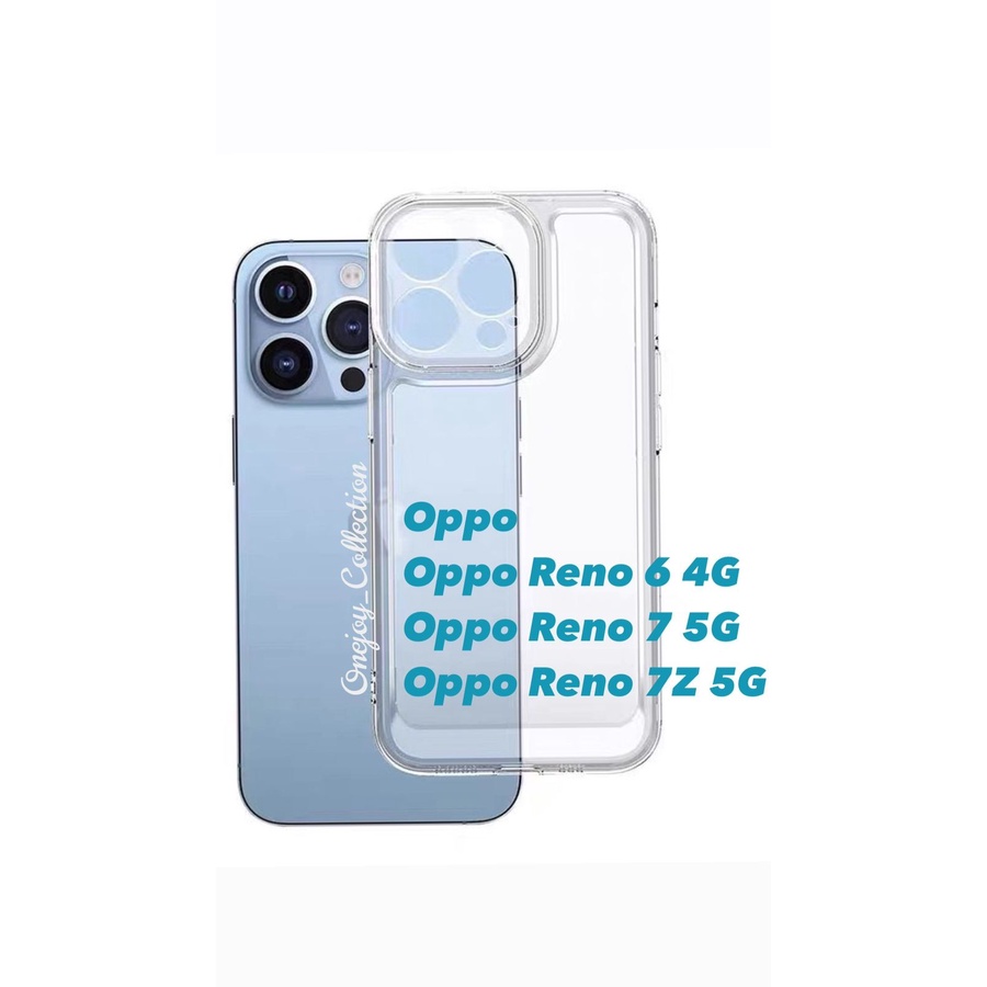 SPACE CASE SOFT TPU CLEAR CASE OPPO RENO 6 4G RENO 7 5G RENO 7Z 5G FULL PROTECTOR CAMERA SOFT CASE 1.6MM BENING