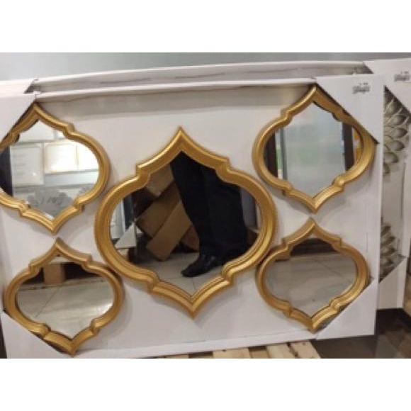 SET WALL KACA SET INFORMA Isi 5pcs Hiasan dinding wall decoration Sangat mewah .