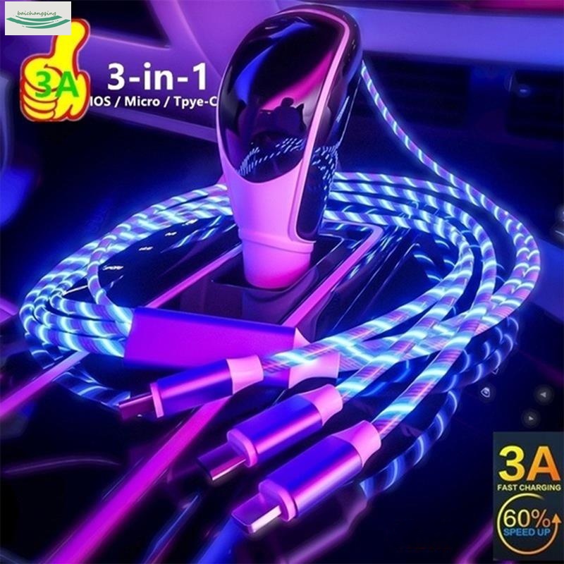 3 In 1 LED Fast Charging Cable