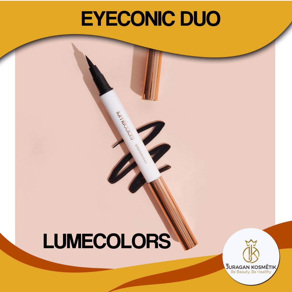EYELINER WATERPROOF SPIDOL EYEBROW PENCIL ALIS 2IN1 EYE LINER BROW KIT LUMECOLORS MAKE UP TAHAN LAMA