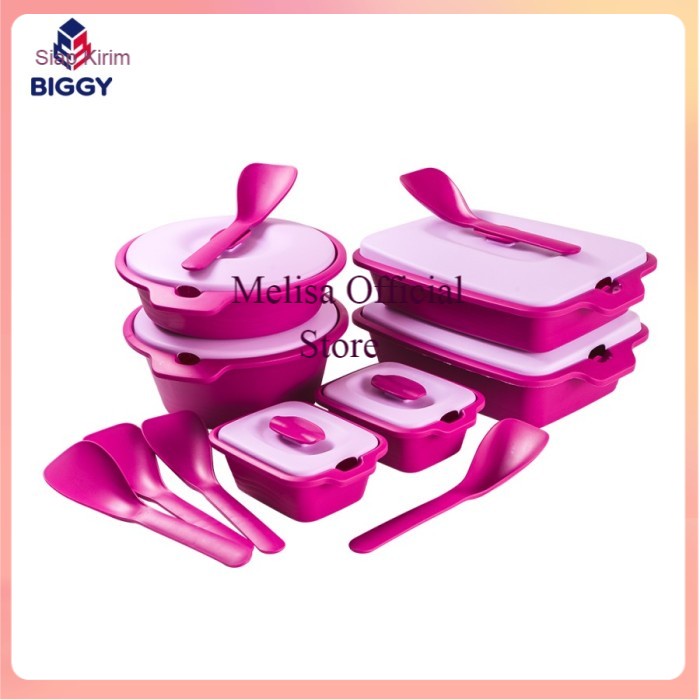 

Ready BIGGY AQUAMARINE TEMPAT KOTAK PIKNIK SET PRASMANAN 6 PCS - Biru