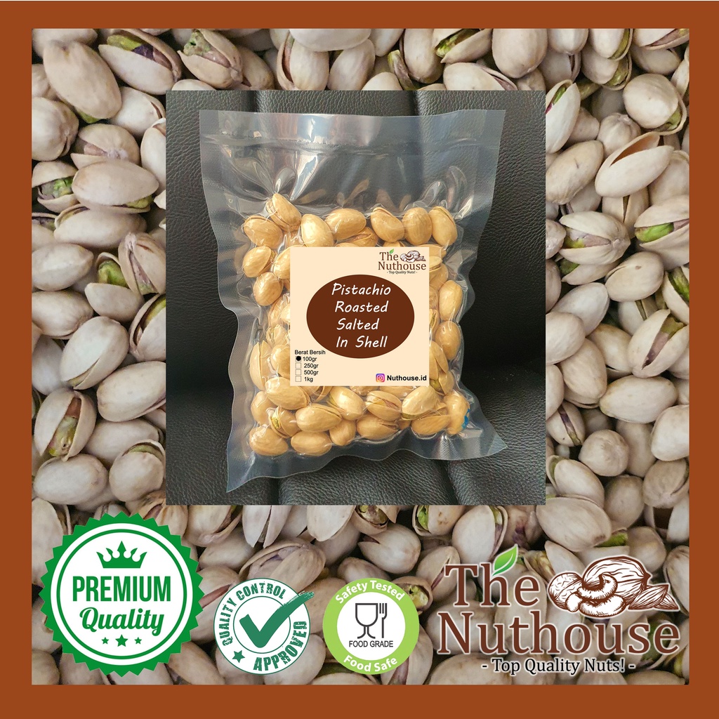 100gr Pistachio Roasted Salted in Shell 21-25 US Extra no.1 [Kacang Pistachio Panggang]