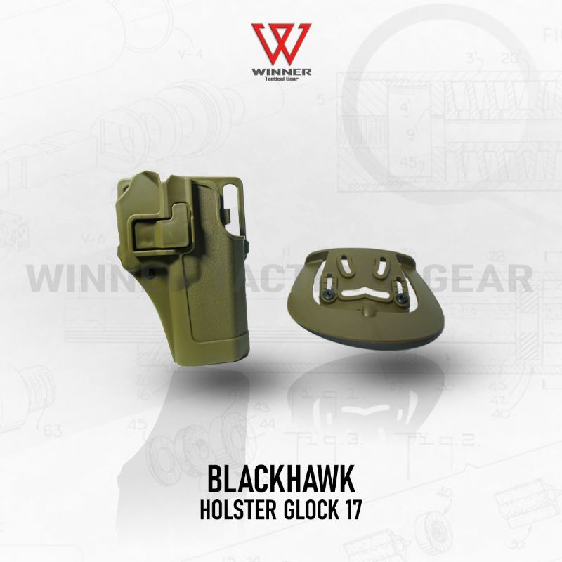 HOLSTER GLOCK  BLACKHAWK BROWN