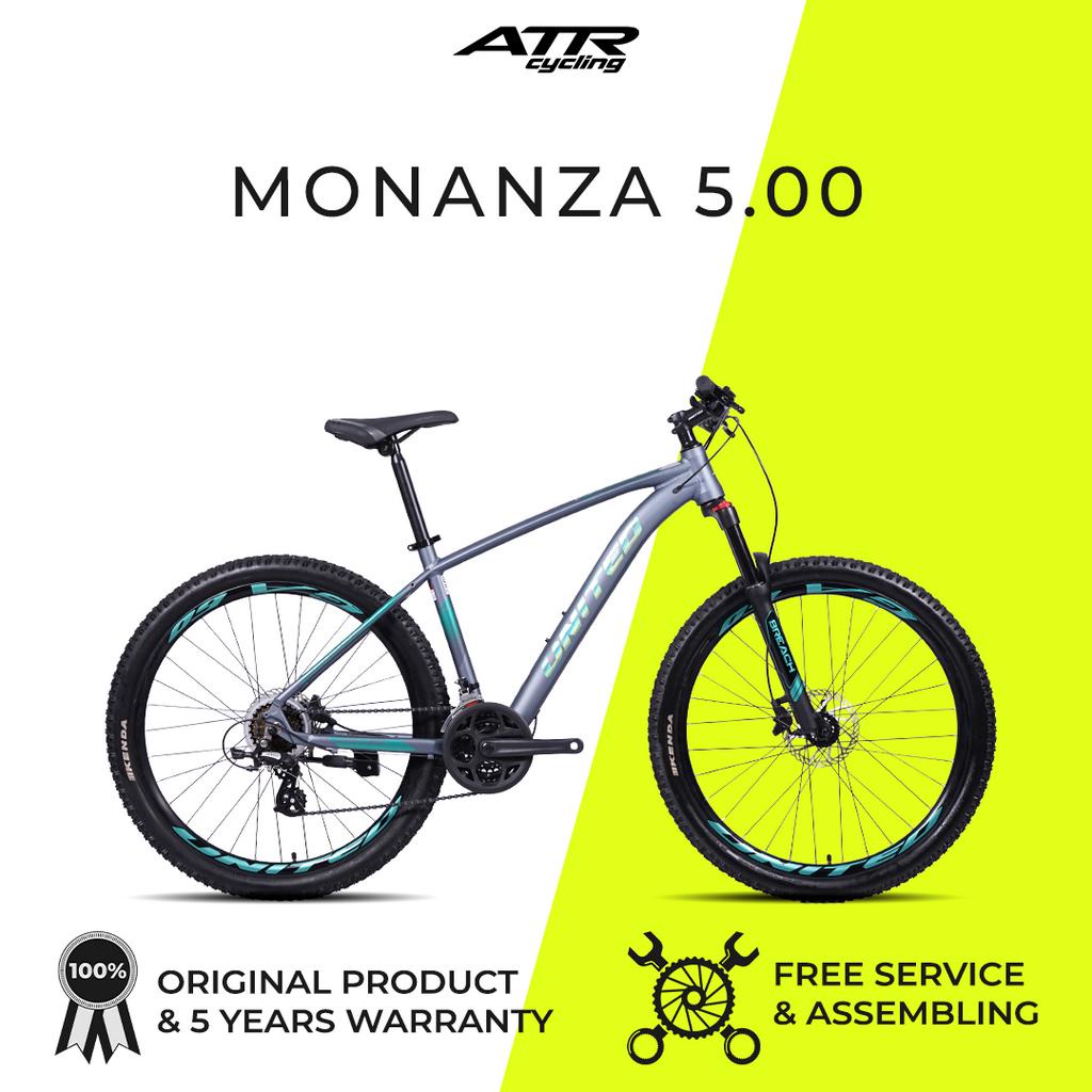 Sepeda Gunung MTB 27,5-24SP UNITED MONANZA 5.00 (21) GY-SLV-GN
