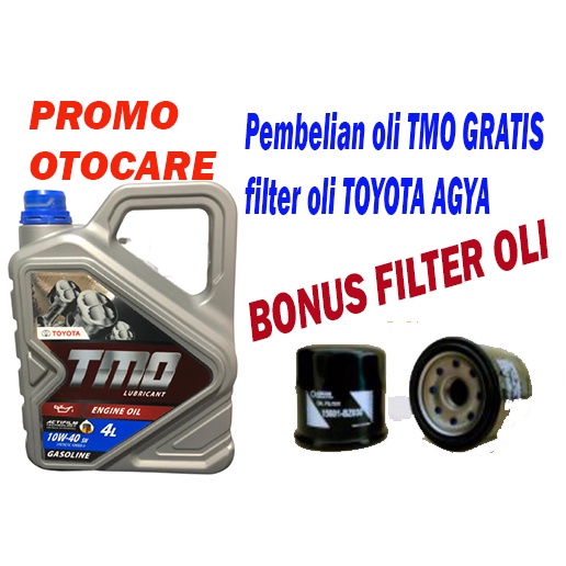 PAKET GANTI OLI MESIN TMO TOYOTA 4 LITER BONUS FILTER OLI KHUSUS TOYOTA AGYA