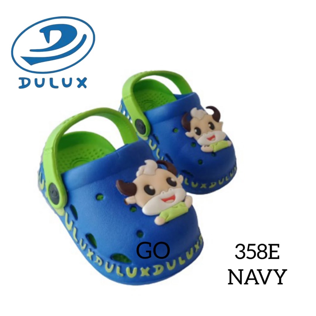 gof DULUX 358ED MOW PAO Sandal Anak Lucu Motif Sapi l Sandal Baim Karet Empuk