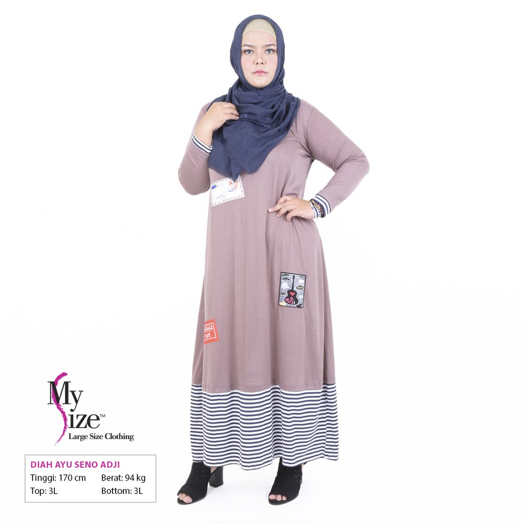 Jual My Size Gamis Ukuran Besar Jumbo Plus Size Big Size Gamis Tasya