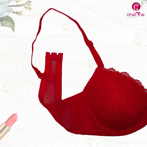 BH Chelyne Push-Up-Bra 911 Full Brukat Tebal - Half Cup Bra