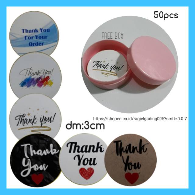 

Stiker Thank you 3cm